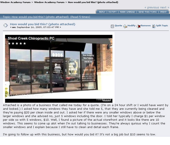 Screenshot And Preview Of Window Cleaning Forum